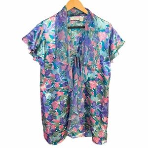 Vintage Victorias Secret Floral Duster Small Cottagecore Fairycore Whimsygoth